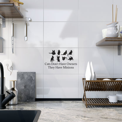 Cat Minions Ceramic Photo Tile