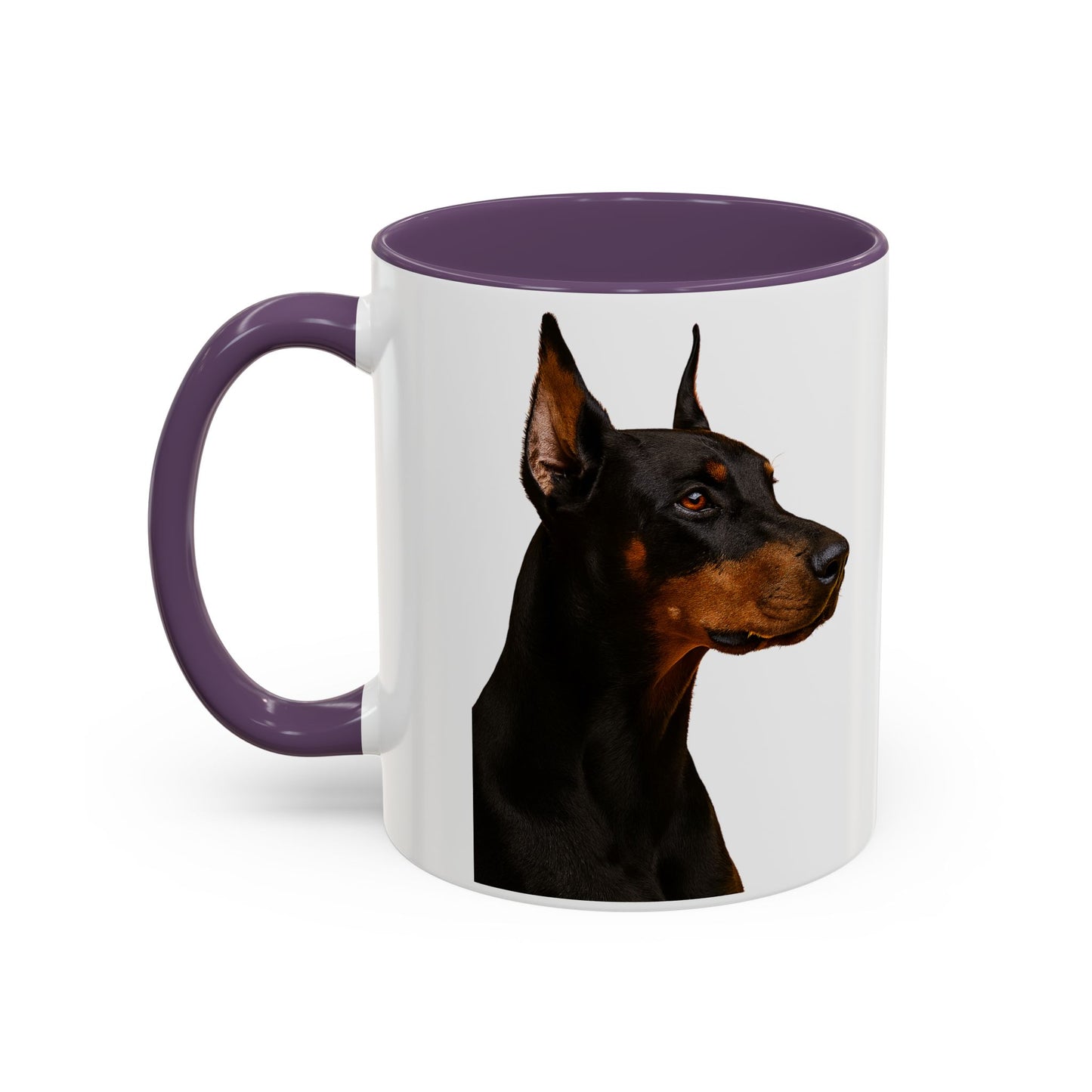 Doberman Head 2-Tone Coffee Mug