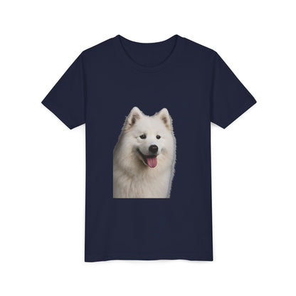 Samoyed Head Youth Unisex Short Sleeve Crewneck Tee