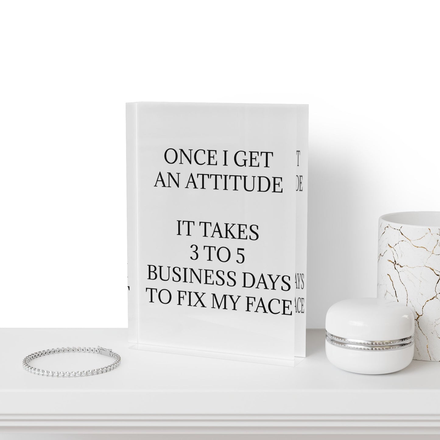 Fix My Face Acrylic Photo Block