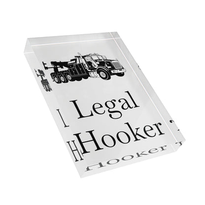 Legal H**ker Heavy Tow Truck Acrylic Photo Block