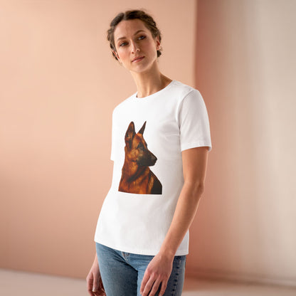 German Shepherd Head Women's Short Sleeve Crewneck Tee