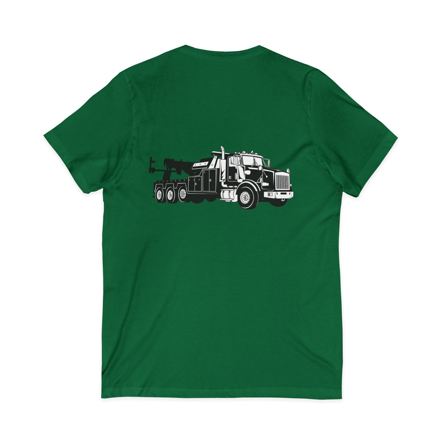 Heavy Tow Truck Unisex Short Sleeve V-Neck Tee