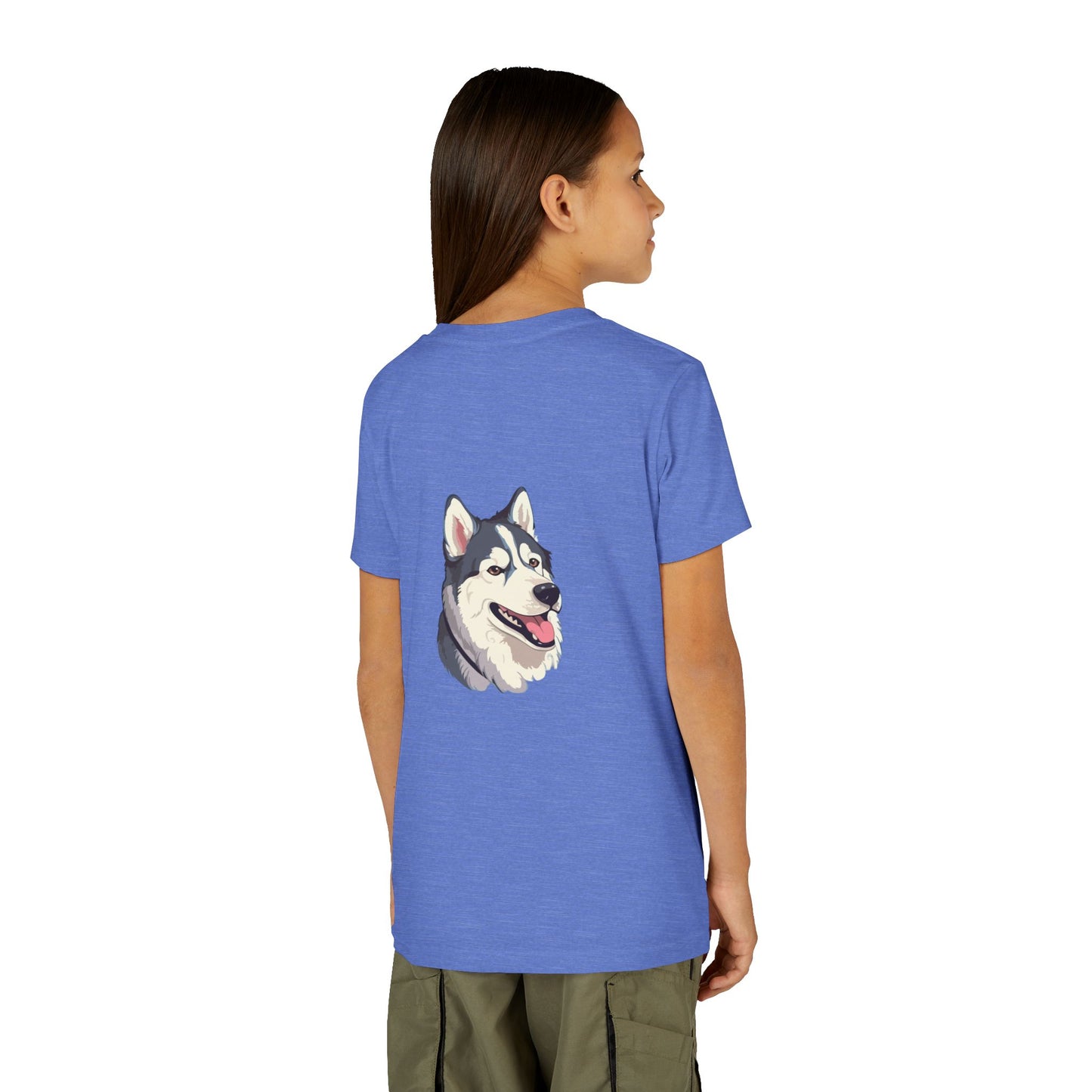 Malamute Head Youth Unisex Short Sleeve Crewneck Tee