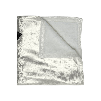 German Shepherd Silhouette Crushed Velvet Blanket