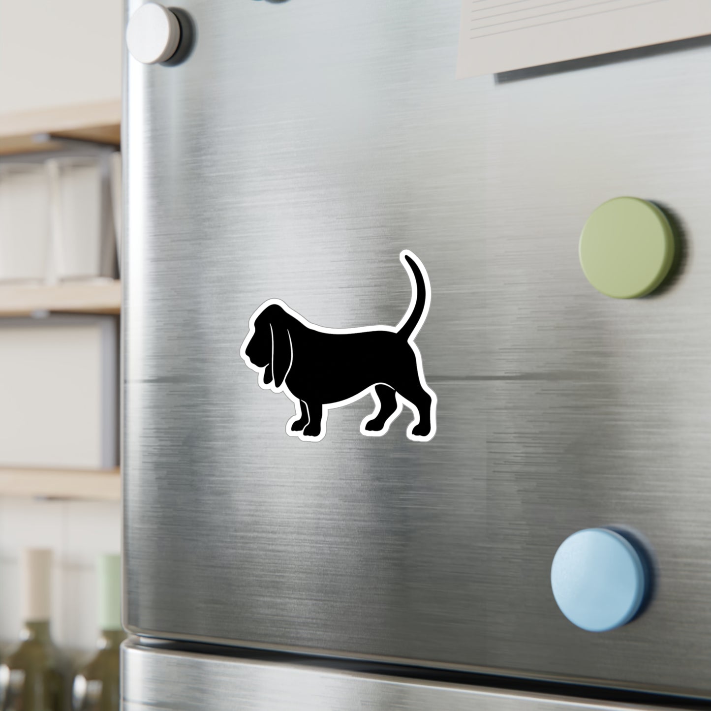 Basset Hound Silhouette Vinyl Decal