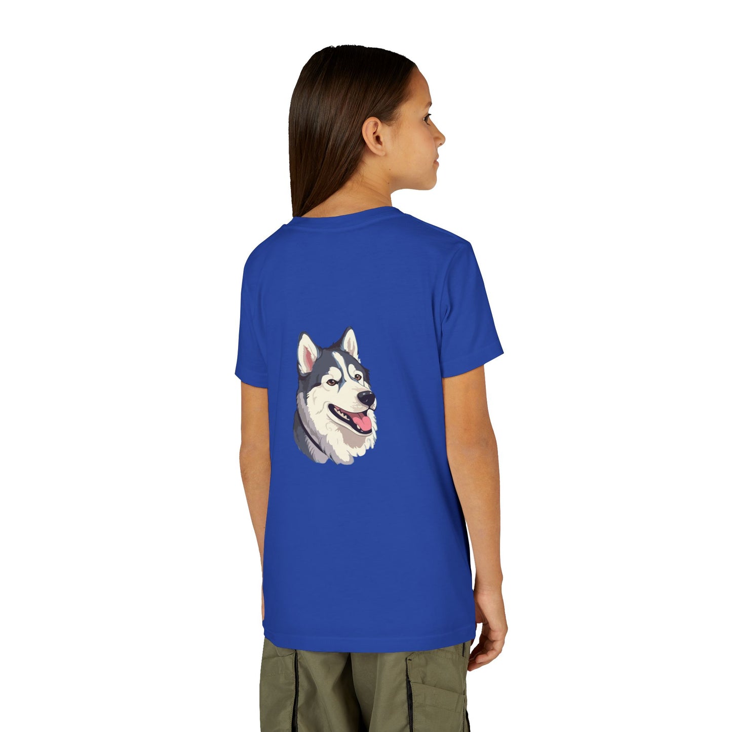 Malamute Head Youth Unisex Short Sleeve Crewneck Tee