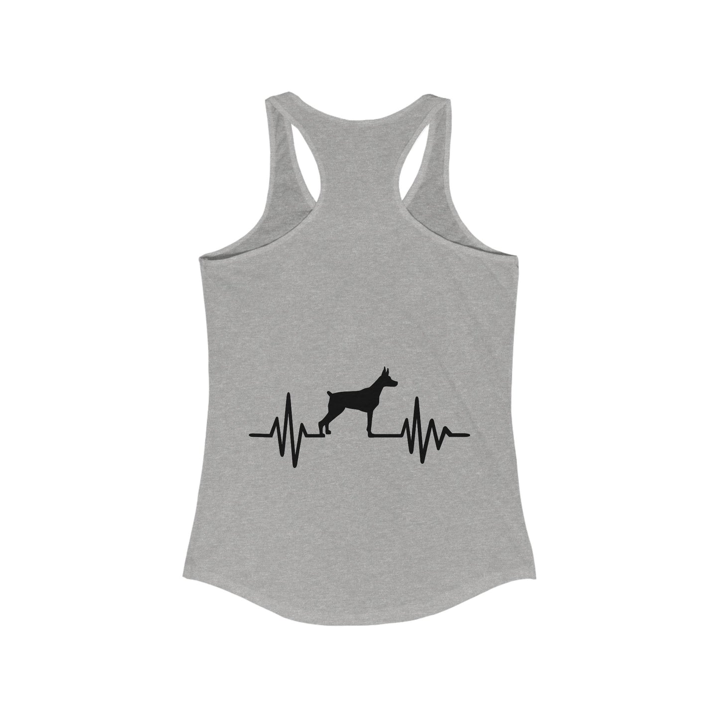 My Heart Beats For Dobermans Women's Racerback Tank