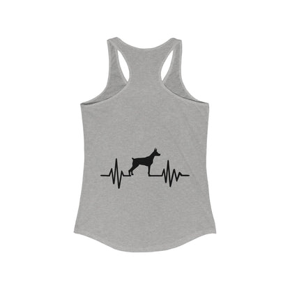 My Heart Beats For Dobermans Women's Racerback Tank