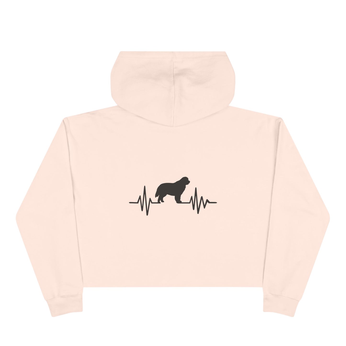 My Heart Beats For Newfies Women's Crop Hoodie