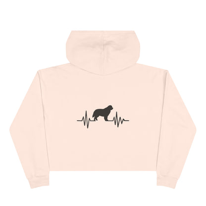 My Heart Beats For Newfies Women's Crop Hoodie
