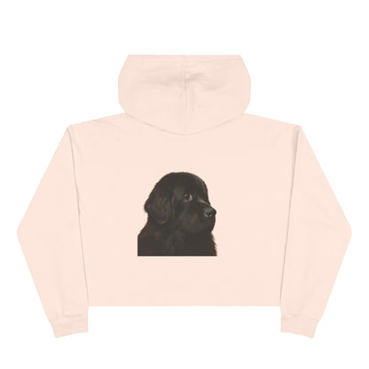 Newfie Head Women's Crop Hoodie