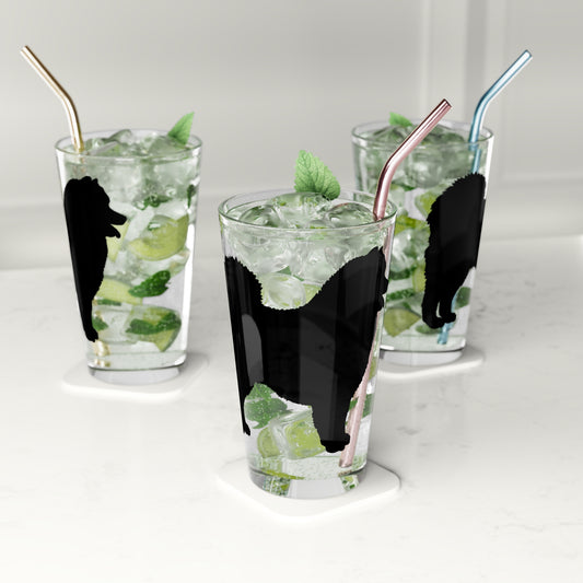 Samoyed Silhouette Drinking Glass