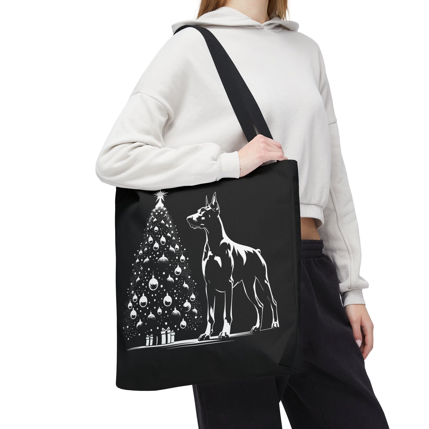Doberman Christmas Tree Tote Bag