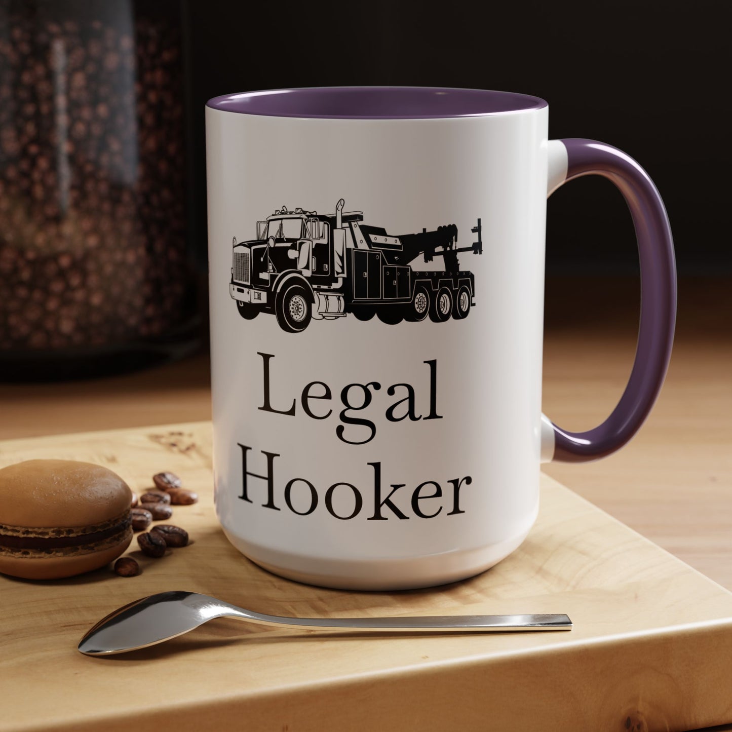 Legal H**ker Heavy Tow Truck 2-Tone Coffee Mug