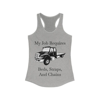 Beds, Straps, And Chains Women's Racerback Tank