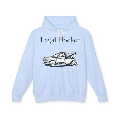 Legal H**ker Wheel Lift Tow Truck Unisex Lightweight Hoodie