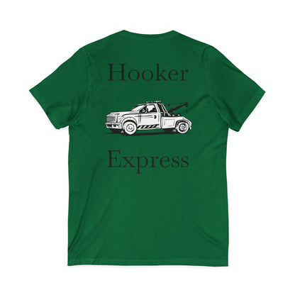 H**ker Express Wheel Lift Tow Truck Unisex Short Sleeve V-Neck Tee