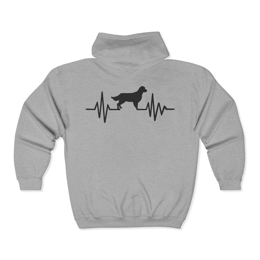 My Heart Beats For Goldens Unisex Full Zip Hoodie