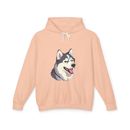 Malamute Head Unisex Lightweight Hoodie