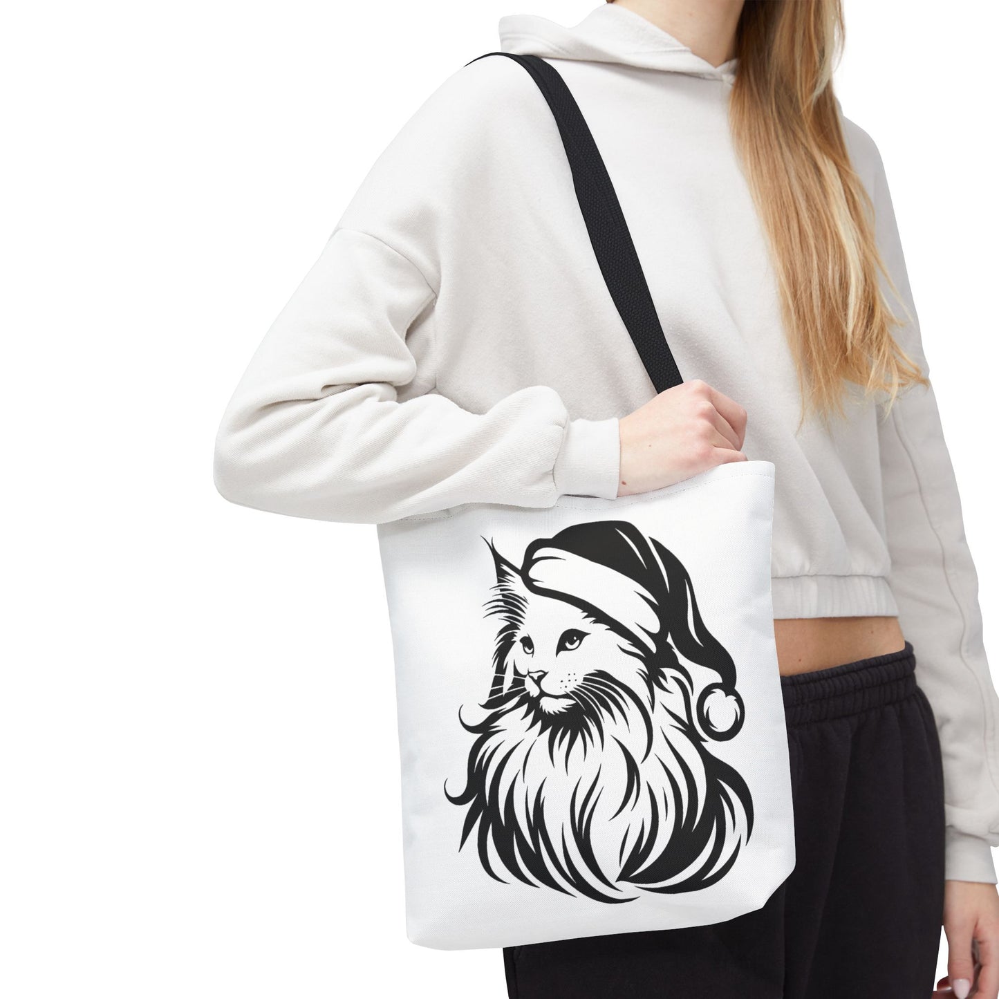 Santa Paws Cat Tote Bag