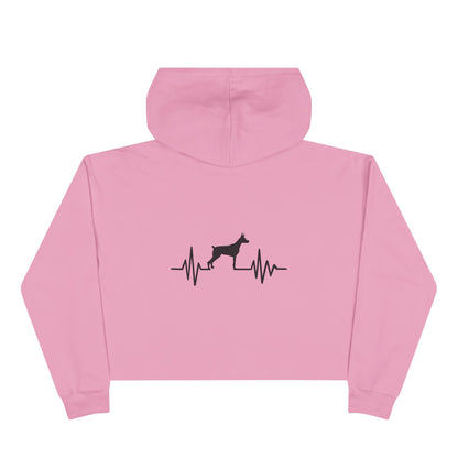 My Heart Beats For Dobermans Women's Crop Hoodie