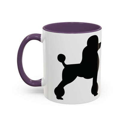 Poodle Silhouette 2-Tone Coffee Mug