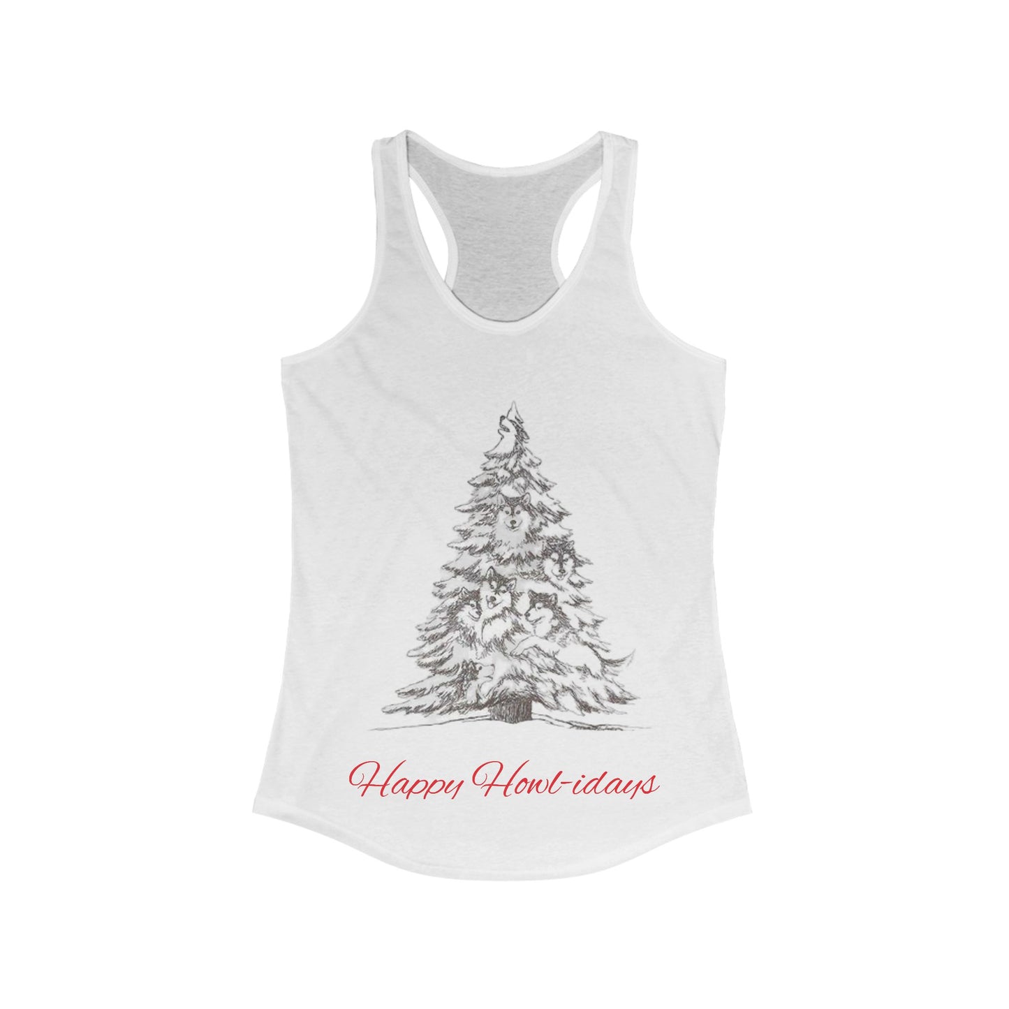 Happy Howl-idays Women's Racerback Tank