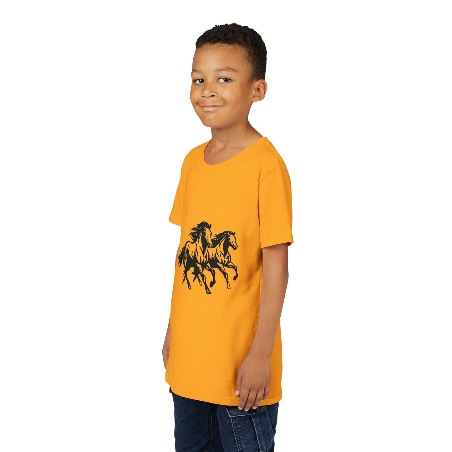 Horsin' Around Youth Unisex Short Sleeve Crewneck Tee