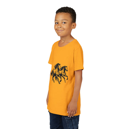 Horsin' Around Youth Unisex Short Sleeve Crewneck Tee