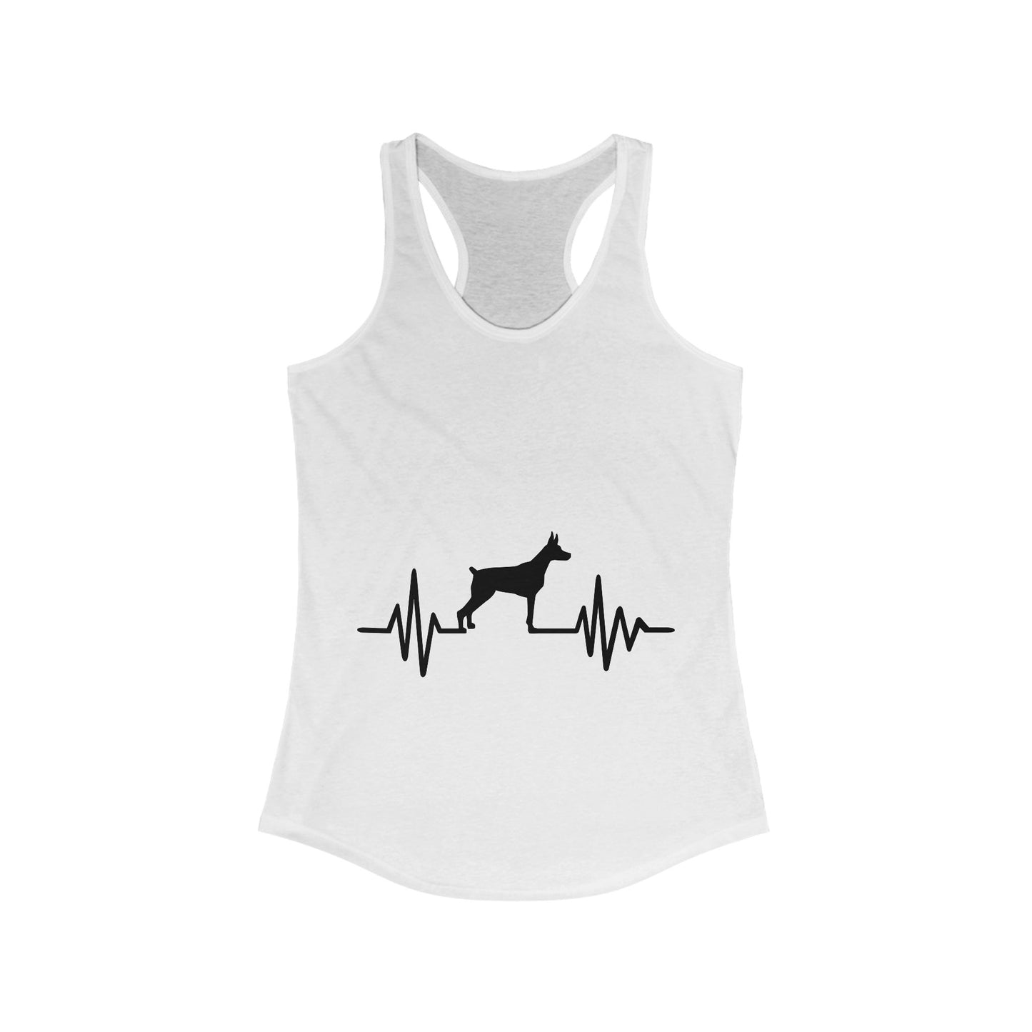My Heart Beats For Dobermans Women's Racerback Tank