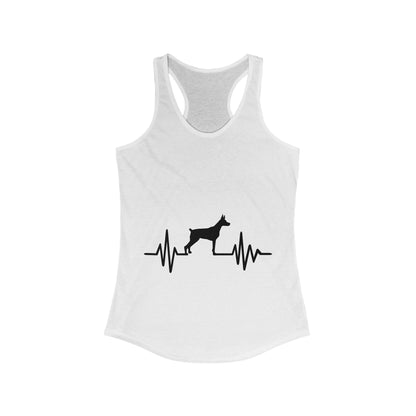 My Heart Beats For Dobermans Women's Racerback Tank
