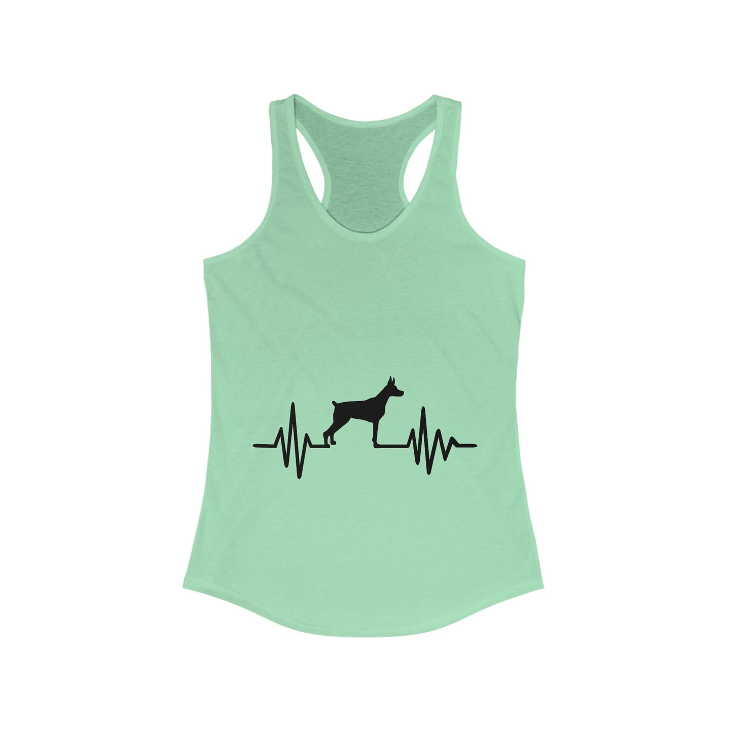 My Heart Beats For Dobermans Women's Racerback Tank