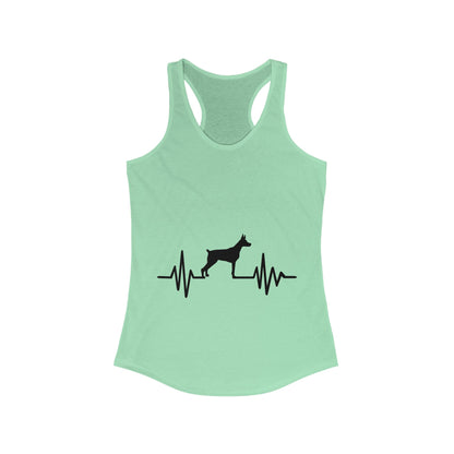 My Heart Beats For Dobermans Women's Racerback Tank