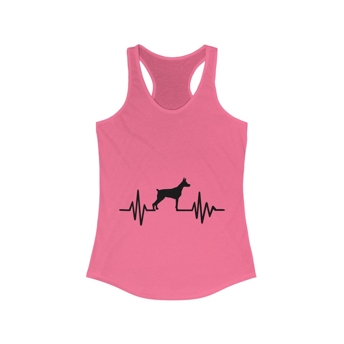 My Heart Beats For Dobermans Women's Racerback Tank