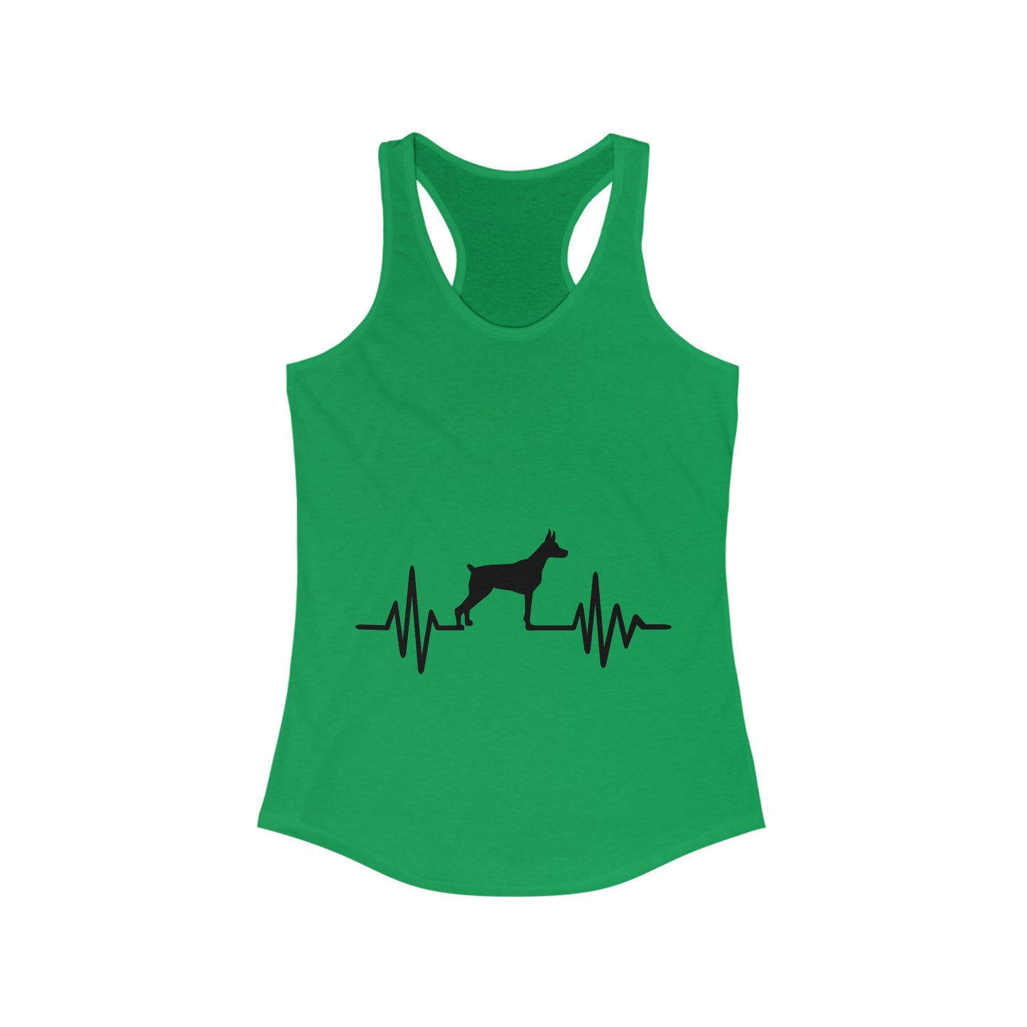 My Heart Beats For Dobermans Women's Racerback Tank