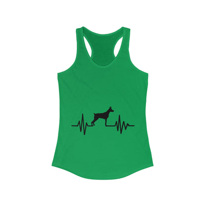 My Heart Beats For Dobermans Women's Racerback Tank