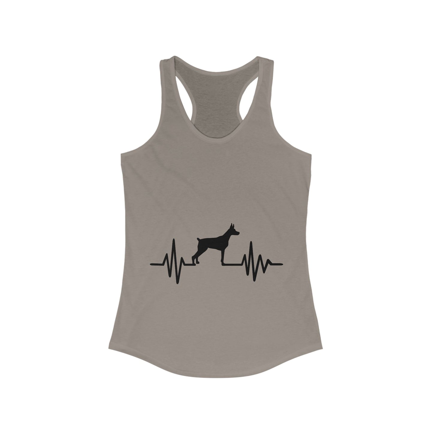 My Heart Beats For Dobermans Women's Racerback Tank
