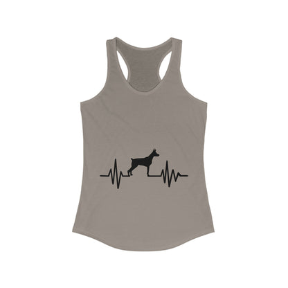 My Heart Beats For Dobermans Women's Racerback Tank