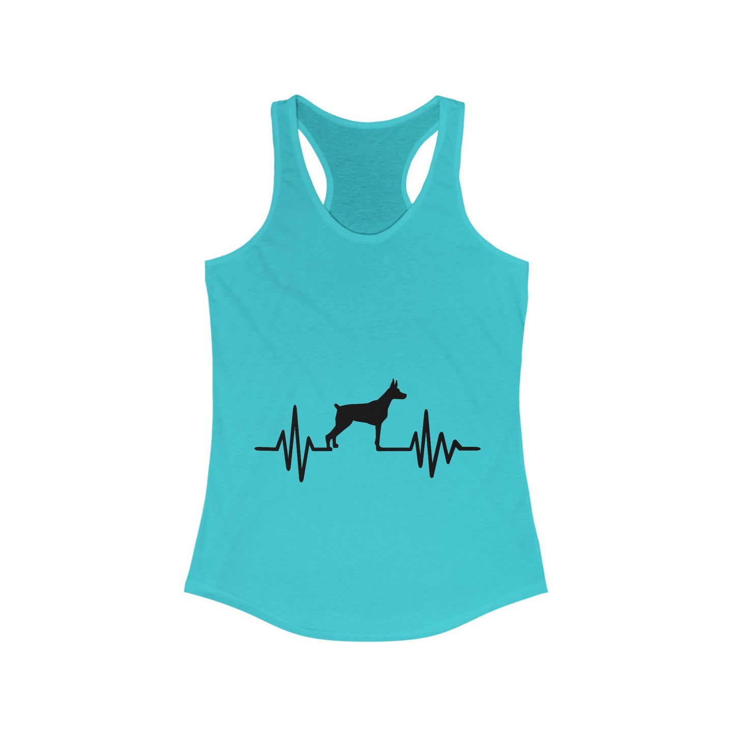 My Heart Beats For Dobermans Women's Racerback Tank