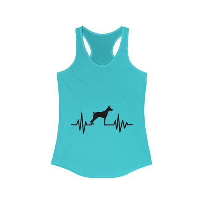 My Heart Beats For Dobermans Women's Racerback Tank