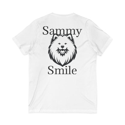 Sammy Smile Unisex Short Sleeve V-Neck Tee