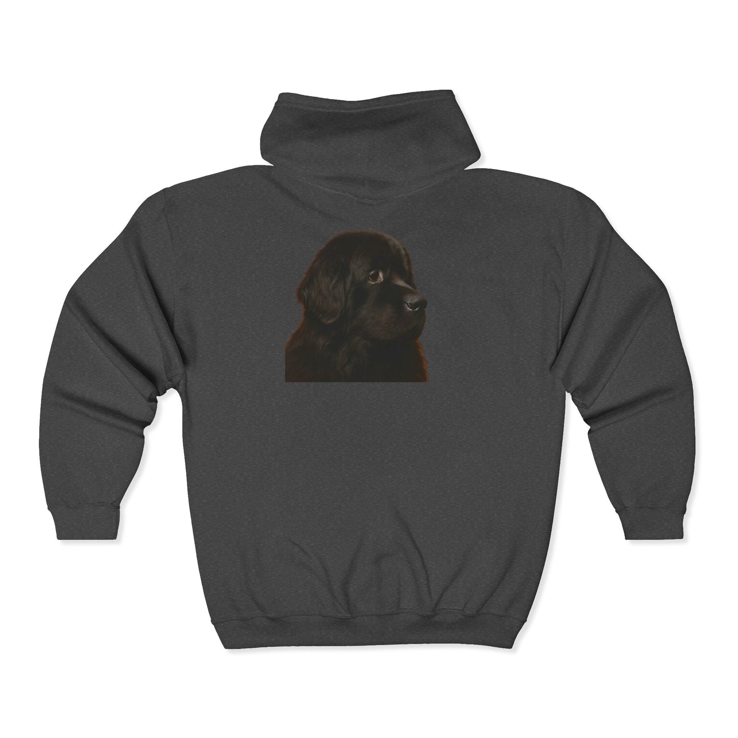 Newfie Head Unisex Full Zip Hoodie