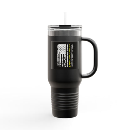 Thin Yellow Line Insulated Travel Mug