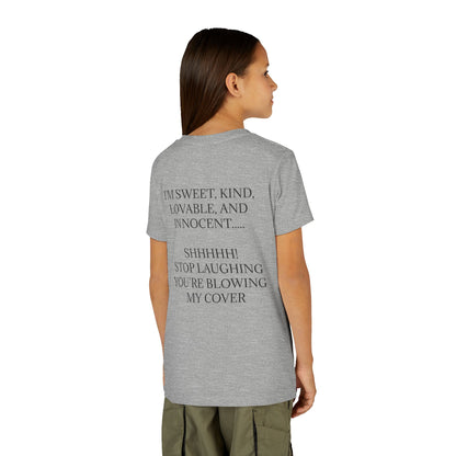 Blowing My Cover Youth Unisex Short Sleeve Crewneck Tee