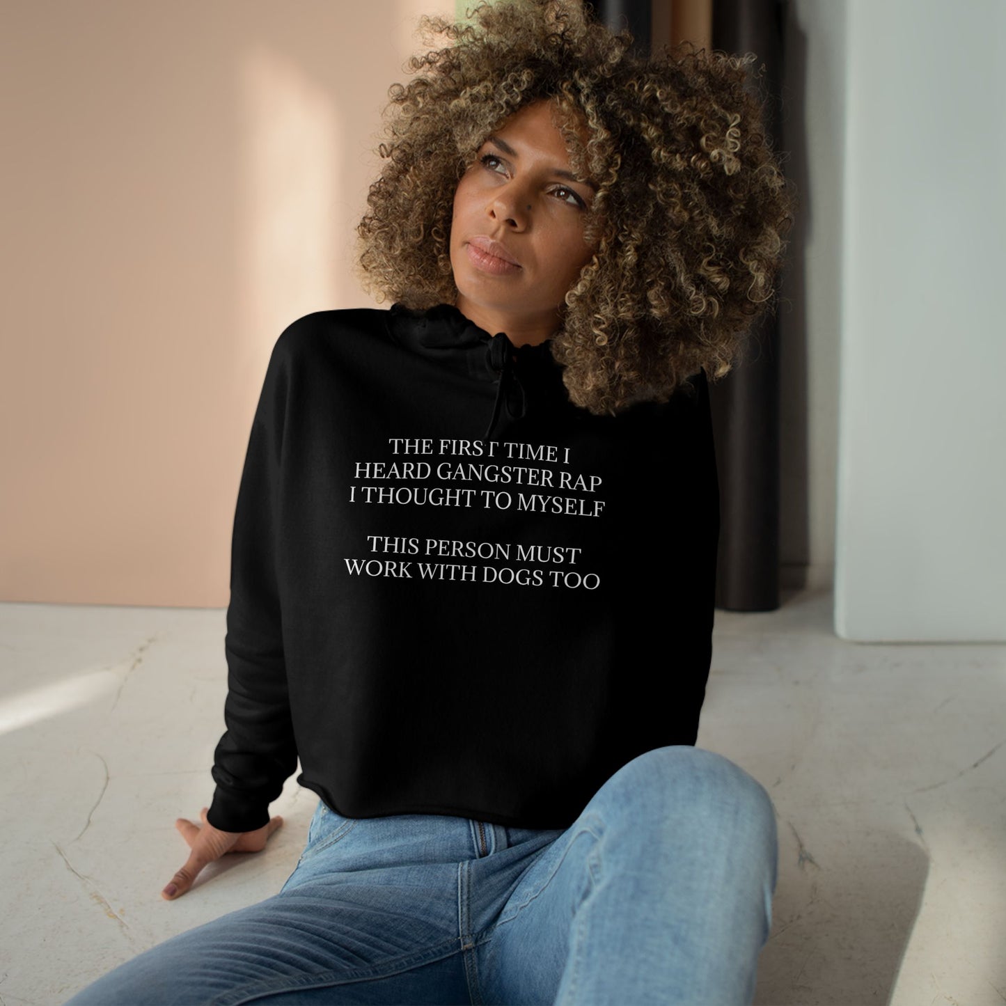 Gangster Rap Women's Crop Hoodie