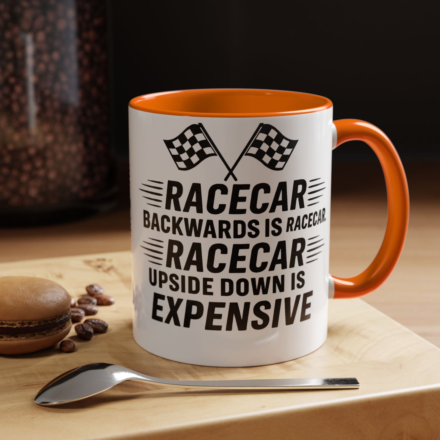 Racecar Backwards 2-Tone Coffee Mug