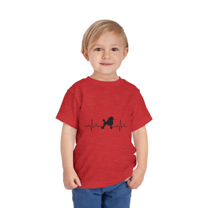 My Heart Beats For Poodles Toddler Unisex Short Sleeve Crewneck Tee