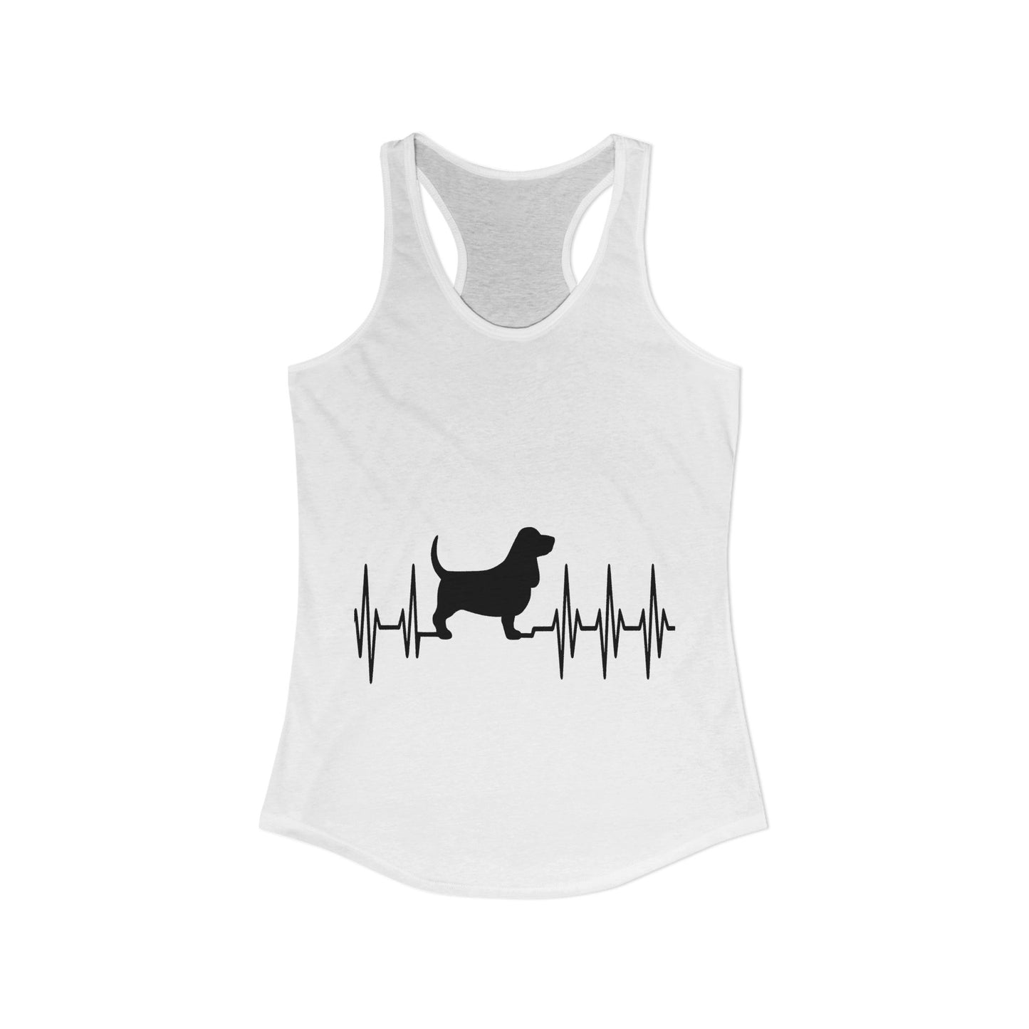 My Heart Beats For Bassets Women's Racerback Tank