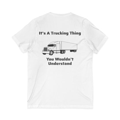 Trucking Thing Unisex Short Sleeve V-Neck Tee